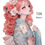 《No.728》オリジナル人物ステッカー 女の子 シール ステッカー