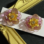 麗花 【葡萄色】成人式 ピアス イヤリング