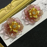 【日替わりゲリラセール￥4350→￥2350】麗花 【深緋色】成人式 ピアス イヤリング