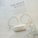 B369 アクアマリン×淡水パール ブレスレット｜ブルービーズと上品パール｜大人可愛い エレガントアクセサリー|3月誕生石アクアマリン|天然石|ライトブルー| パワーストーン|手元を華やかに彩る大人気