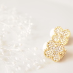 pave flower♡　ピアス/イヤリング 