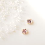 【アウトレット】 一粒アメジスト♡　樹脂ノンホールイヤリング　6mm