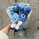 モールフラワー ブルー 枯れない花束 薔薇