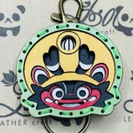 ジャー坊　レザーキーホルダー　顔バージョン　ご当地キャラクター　大牟田市　12月26日　21時より発売 黄緑1