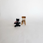 🐈‍⬛ワイヤーモール　お座りネコ　黒
