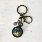 専用出品⭐︎うさぎの時計のキーホルダー　花びら付き