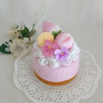 白いちごケーキの小物入れ アクセサリー入れ 食品サンプル風ギフト 