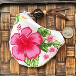 ハイビスカスHawaiiミニポーチ★ククイの実付き
