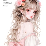 254 art collage box 人物ステッカー