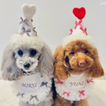 《2色から選べる｜ペットリボンタイ＆ハット》クラウン　王冠　わんこ　いぬ　犬スタイ　犬　ビブ　スタイ　猫　コスチューム　帽子　うちのこ　うちの子　バースデー　誕生日　パーティーハット