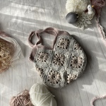 ＊送料込＊ 手編み　ハンドメイド　ニットバッグ　モチーフ編み