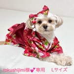 【犬用】犬着物　犬髪飾り　セット　もみじ柄　犬七五三　