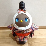 ラボット服 / 女の子用お着物👘鼓柄・紫💜
