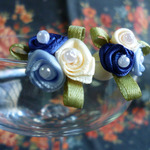 お花ピアス＊青薔薇スタッド
