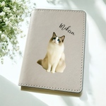 【オーダーメイド 】ペット　写真　二つ折りパスケース　puレザー　パスケース　うちのこ　犬　猫　オリジナル