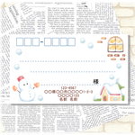宛名シール・30枚○雪だるま【1】○印字無料