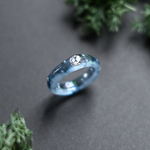 【water ring／夜に積もる雪2026】金属アレルギー対応・割れないレジンリング・選べるサイズ