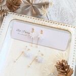 キュービックジルコニアボールのピアス/イヤリング