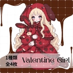 (NO.604)人物ステッカー 女の子ステッカー 人物シール　女の子シール オリジナルステッカー　コラージュ素材　手帳素材