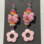 一点物 pinkクマ🧸🩷イヤリング ピアスなど変換出来ます  ピアス、ノンホール、イヤリング アレルギー対応 一点物 原宿 ファンシー 個性的 派手可愛い
