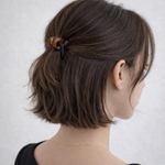 ミニ　マットブラウン　ヘアクリップ　ミニバレッタ