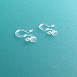 20個（10ペア）入り☆樹脂製　ノンホールピアス（イヤリング）石座&カン付