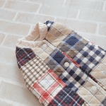 再販🌸 犬服M ブルックナー キルト ネイビー バックオープン(背中開き)✨送料無料✨
