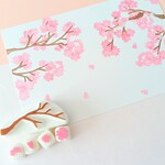 桜満開5点消しゴムはんこセット☆合格祝い 卒業 入学 春らしい手紙 メッセージカード 色紙 寄せ書き 
