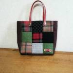 パッチワークウール☆のトートバッグ