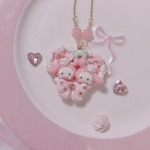 ふたごさくらんぼハートワッフルネックレス🍒