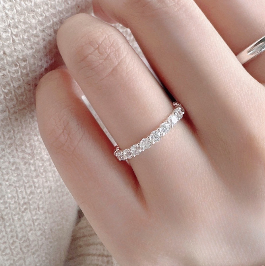 [新作]上品なCZダイヤエタニティリングsilver925R4410