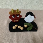 ちりめん細工・節分のお面飾り