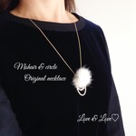 【3日間限定SALE】再再販‼大人気♡✴︎秋＆冬♡流行のモヘアとゴールドサークルのsimpleネックレス♪☆:.｡. 