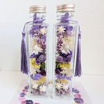お供え、仏花ハーバリウム 150ml 16 2本セット パープル系