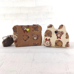 ミニ財布　ミニポーチ　小物入れ　スリム財布　コインケース🐻くまさん（2点セット）