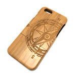 iphone 5/5s/SE 6/6s 6plus/6splus 7 7plus ケース 木製 ウッド コンパス