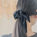 3way♡結ばないで作るリボン　大人のためのベロアリボンシュシュ　　卒業式入学式にも◎　