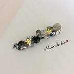ブラックとクリアのヘアクリップ　No.323