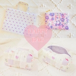 【HAPPY BAG＊送料無料】パープル系♡ブロックプリント.インドコットン.リバティベッツィ♡3点SET♡輸入リバティ生地使用