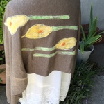 ニードル刺繍 『カラー🌼・イエロー』 ダークベージュ
