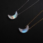 【選べる金具】ムーンストーン×月 ペンダント P