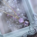 "天然石福袋　誘惑色" ネックレス＆イヤリング２点set ￥27.800⇒￥15.000   ・アメジストの薔薇ネックレス ・ガーネットとピンクトルマリンのイヤリング  