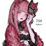 《No.759》オリジナル人物ステッカー 女の子 シール ステッカー