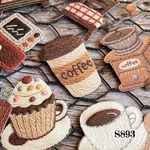送料無料【S893コラージュ素材】海外シール　ジャンクジャーナル　珈琲　刺繍　ヴィンテージ  日記　おすそ分け　