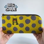 【SALE・送料込】L字ファスナー長財布14／メガネ猫
