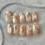 【NEW】 Mellow🫧🥨　冬ネイル　マグネットネイル　ニュアンスネイル　ブライダルネイル　ウェディングネイル　成人式ネイル　ぷくぷくネイル　キラキラネイル　バレンタインネイル