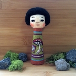 【こけしのようなものたち】　もじゃタイプ　2号　＊羊毛フェルト＊