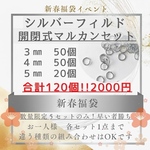 数量限定5点 !! 新年福袋 2026 大特価 シルバーフィルド シンプル丸カン 開閉式 3 4 5mm 計120個　マルカン　