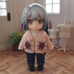 アーガイル柄カーディガン【ピンク】❤︎handmade❤︎11cmドールサイズ