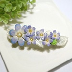 藤色小花のバレッタ